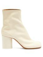 Matchesfashion.com Maison Margiela - Tabi Split-toe Vintage-leather Ankle Boots - Womens - White