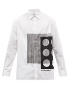 A-cold-wall* - Projection Abstract-print Cotton-poplin Shirt - Mens - White