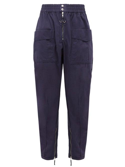 Matchesfashion.com Isabel Marant - Tilsen Tapered-leg Canvas Cargo Trousers - Mens - Dark Blue