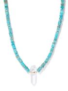 Jia Jia - Quartz, Jasper & 14kt Gold Beaded Necklace - Womens - Blue