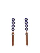 Matchesfashion.com Selim Mouzannar - Sea Flowers Diamond & 18kt Rose Gold Earrings - Womens - Blue