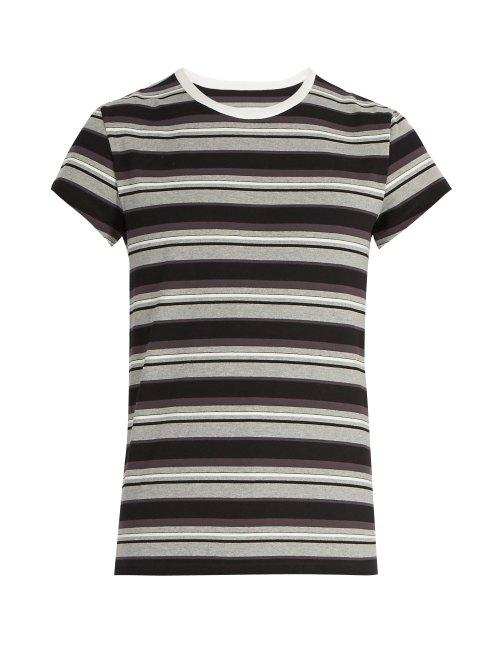 Matchesfashion.com Maison Margiela - Striped Cotton Jersey T Shirt - Mens - Black Multi