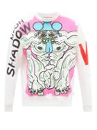 Walter Van Beirendonck - Neon Shadow-print Cotton Sweatshirt - Mens - Pink White