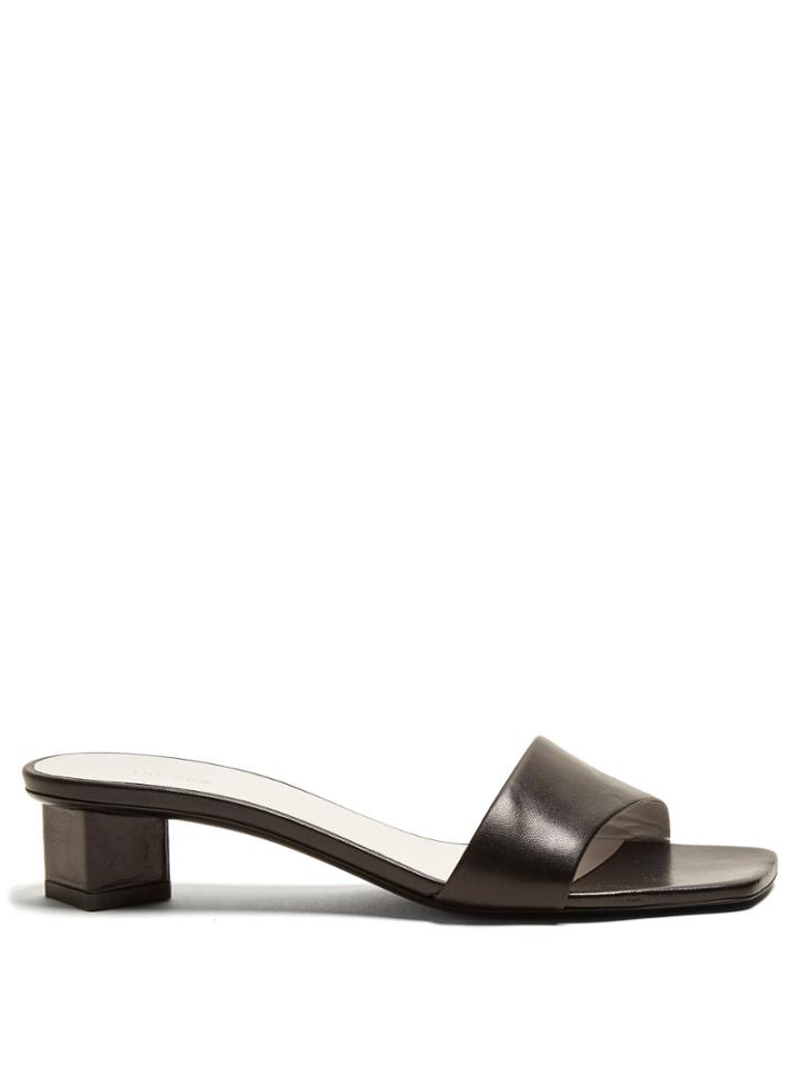 The Row Mid-heel Leather Sandals