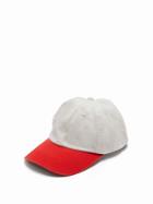 Acne Studios Carliy Face Contrast-peak Cotton Baseball Cap
