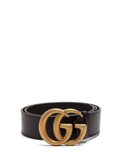 Matchesfashion.com Gucci - Gg-logo Leather Belt - Womens - Black