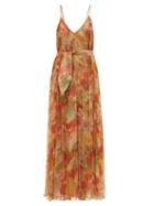 Matchesfashion.com Mes Demoiselles - Aubade Floral-print Cotton-voile Dress - Womens - Red Multi