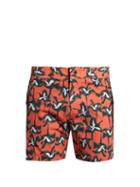 Matchesfashion.com Everest Isles - Drauper Palm Tree Print Swim Shorts - Mens - Red Multi