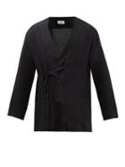 Commas - Belted Linen Jacket - Mens - Black