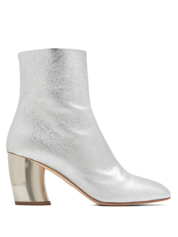 Proenza Schouler Curved-heel Leather Ankle Boots