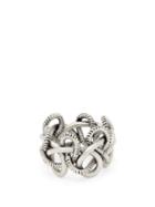 Matchesfashion.com Saint Laurent - Knotted Rope Ring - Womens - Silver
