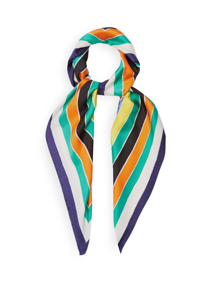 Diane Von Furstenberg Dorian Striped Silk Scarf