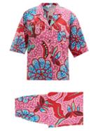 Matchesfashion.com Rhode - Oscar Floral-print Cotton Shirt And Trousers Set - Womens - Pink Print