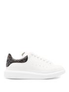 Matchesfashion.com Alexander Mcqueen - Studded Heel Raised Sole Leather Trainers - Mens - White Multi