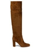 Matchesfashion.com Gianvito Rossi - Melissa 85 Knee-high Suede Boots - Womens - Brown