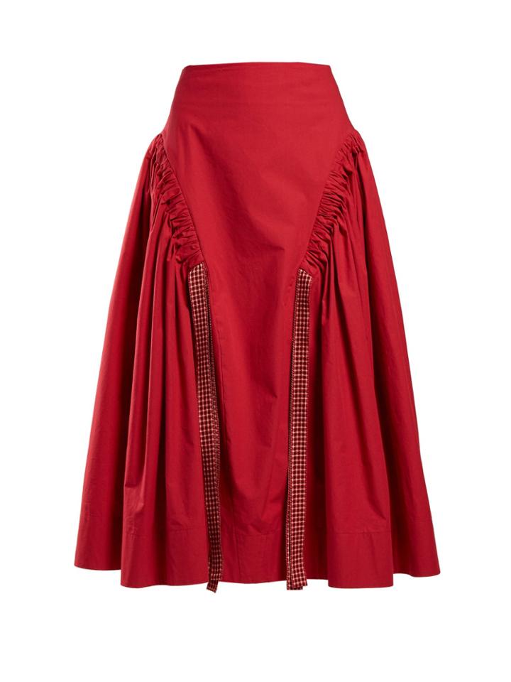 Fendi Ruched Cotton Skirt