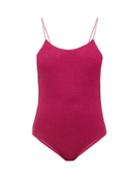 Matchesfashion.com Osree - Lumire Metallic Swimsuit - Womens - Dark Pink