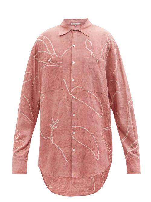 Matchesfashion.com 11.11 / Eleven Eleven - Bandhani-dyed Cotton Shirt - Mens - Pink