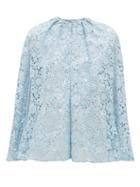 Matchesfashion.com Prada - Cotton Blend Guipure Lace Cape - Womens - Blue