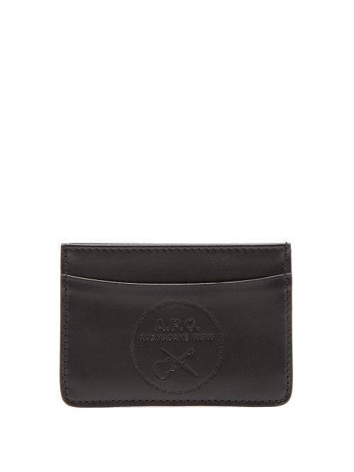 Matchesfashion.com A.p.c. - Andr Guitar Logo-embossed Leather Cardholder - Mens - Black