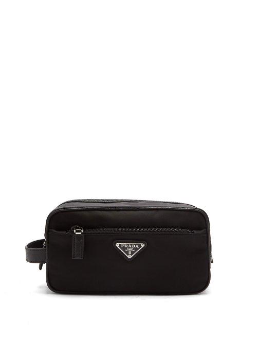 Matchesfashion.com Prada - Logo Nylon Wash Bag - Mens - Black
