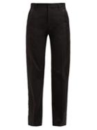 Matchesfashion.com Balenciaga - Striped High Rise Trousers - Womens - Black