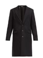 Matchesfashion.com Palm Angels - Single-breasted Wool-blend Overcoat - Mens - Black