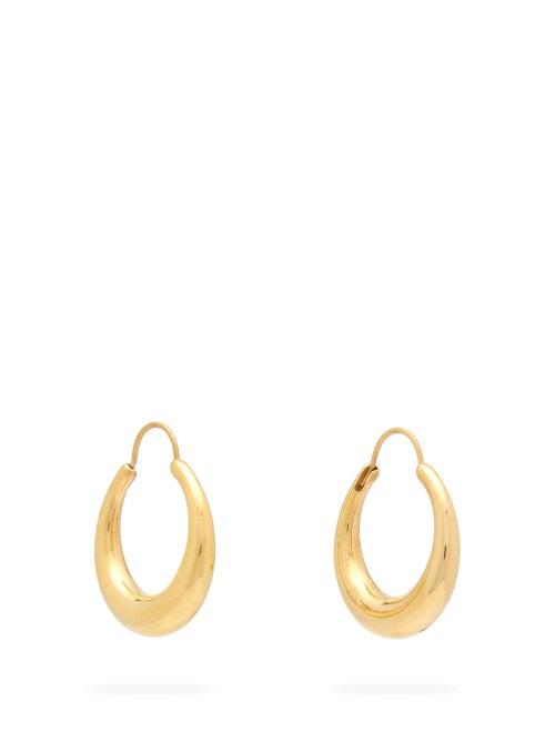 Matchesfashion.com All Blues - Fat Snake Gold-vermeil Hoop Earrings - Womens - Gold