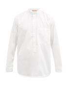 Matchesfashion.com Barena Venezia - Cotton-poplin Collarless Shirt - Mens - White