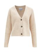 Matchesfashion.com Ganni - V-neck Recycled Wool-blend Cardigan - Womens - Light Beige