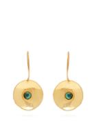 Matchesfashion.com Sylvia Toledano - Dancing Curved Disc Malachite Earrings - Womens - Green