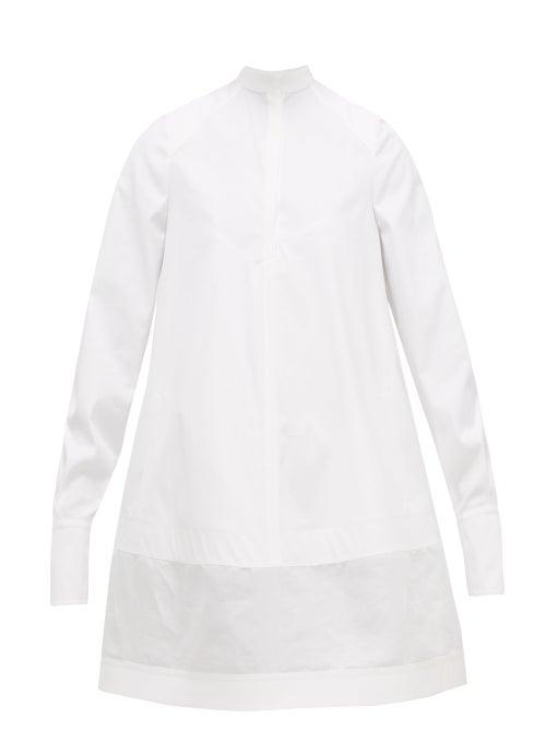 Matchesfashion.com Valentino - Tie-back Cotton Mini Dress - Womens - White