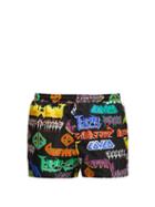 Matchesfashion.com Gucci - Mix Metal Logo Print Swim Shorts - Mens - Black Multi