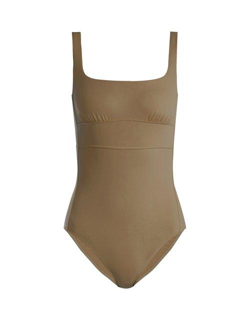 Matchesfashion.com Max Mara Beachwear - Zircone Swimsuit - Womens - Khaki