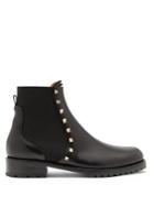 Valentino Rockstud Beatle Leather Chelsea Boots