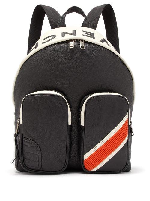 Matchesfashion.com Givenchy - Mc3 Leather Backpack - Mens - Black Orange
