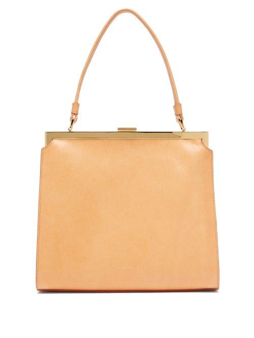 Matchesfashion.com Mansur Gavriel - Elegant Top Handle Leather Bag - Womens - Tan