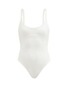 Haight - Dora Scoop-neck Swimsuit - Womens - White