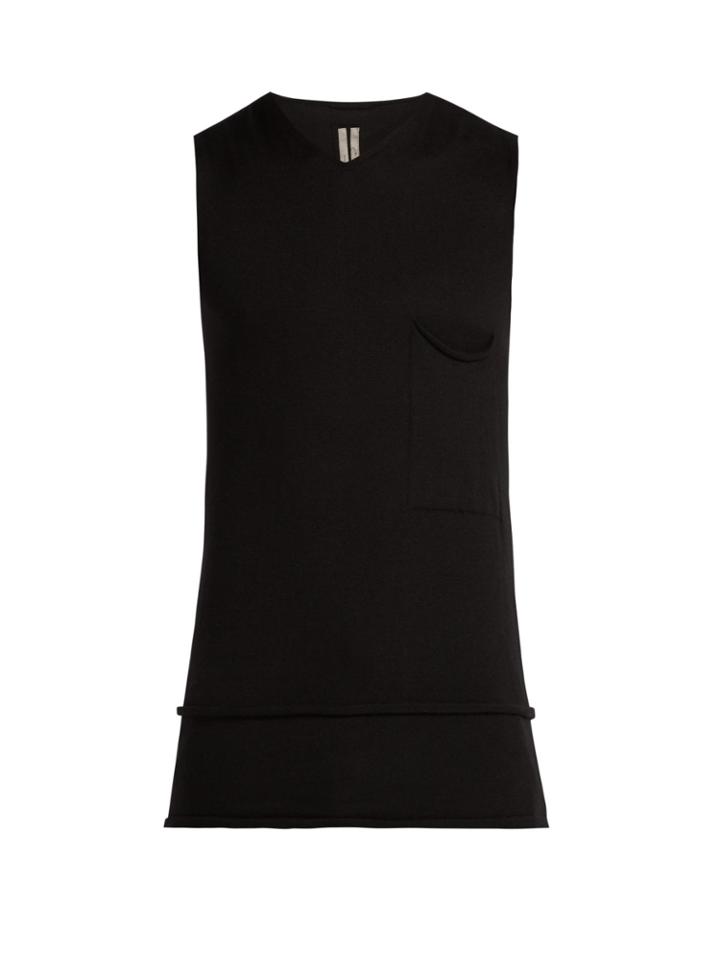 Rick Owens V-neck Cashmere Tank Top