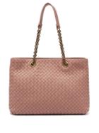 Matchesfashion.com Bottega Veneta - Intrecciato Medium Leather Tote - Womens - Dark Pink