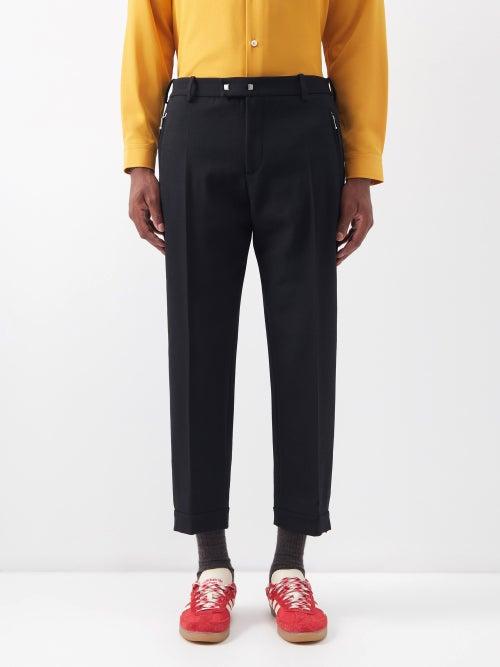 Wales Bonner - Coltrane Pleated Wool-blend Trousers - Mens - Black