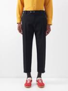 Wales Bonner - Coltrane Pleated Wool-blend Trousers - Mens - Black