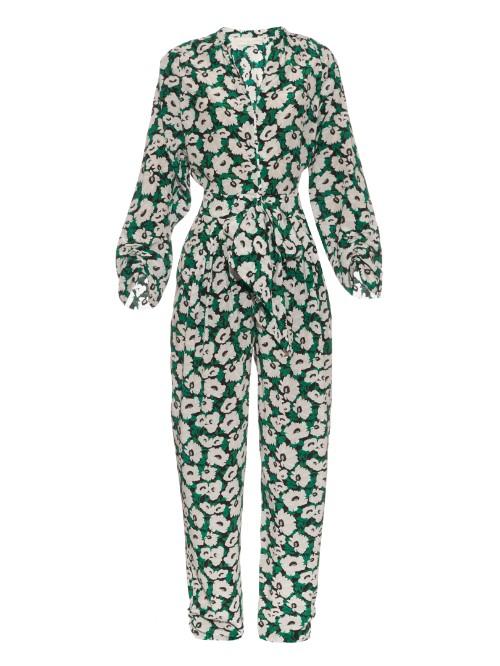 Stella Mccartney Monia Poppy-print Silk Crepe Jumpsuit