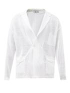 Inis Mein - Patch-pocket Linen Cardigan - Mens - White