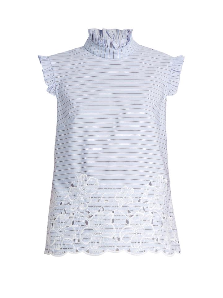 Erdem Mika Broderie-anglaise Cotton Top