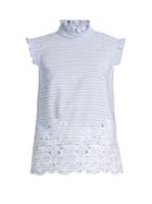 Erdem Mika Broderie-anglaise Cotton Top