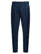 Etro Tapered Leg Linen-blend Trousers