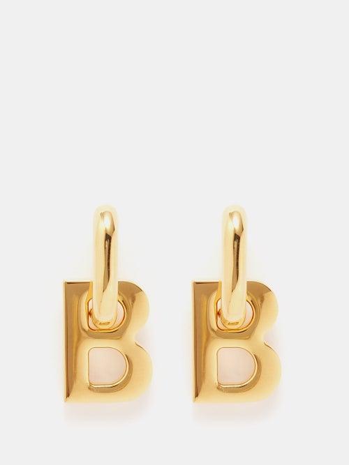 Balenciaga - B Chain Xs Metal Earrings - Womens - Yellow Gold