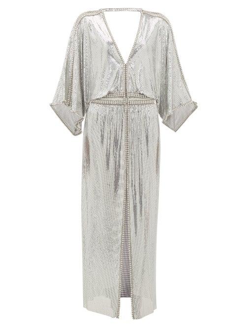 Matchesfashion.com Paco Rabanne - Crystal-embellished Chainmail Gown - Womens - Silver