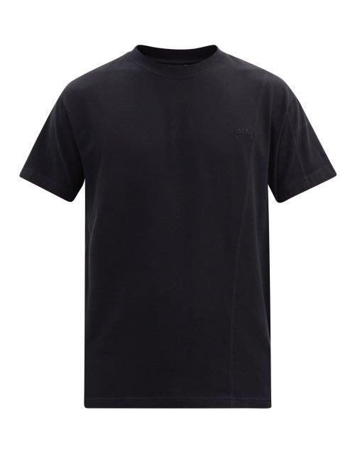 Mens Rtw A-cold-wall* - Logo-embroidered Cotton-jersey T-shirt - Mens - Black